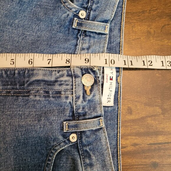 Vtg Tommy Hilfiger Jeans 6 Boyfriend Crop Mid Rise Medium Light Wash Y2K - Picture 8 of 11